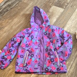 Floral Kids Jacket - Purple
